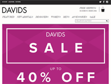 Tablet Screenshot of davidsfootwear.com